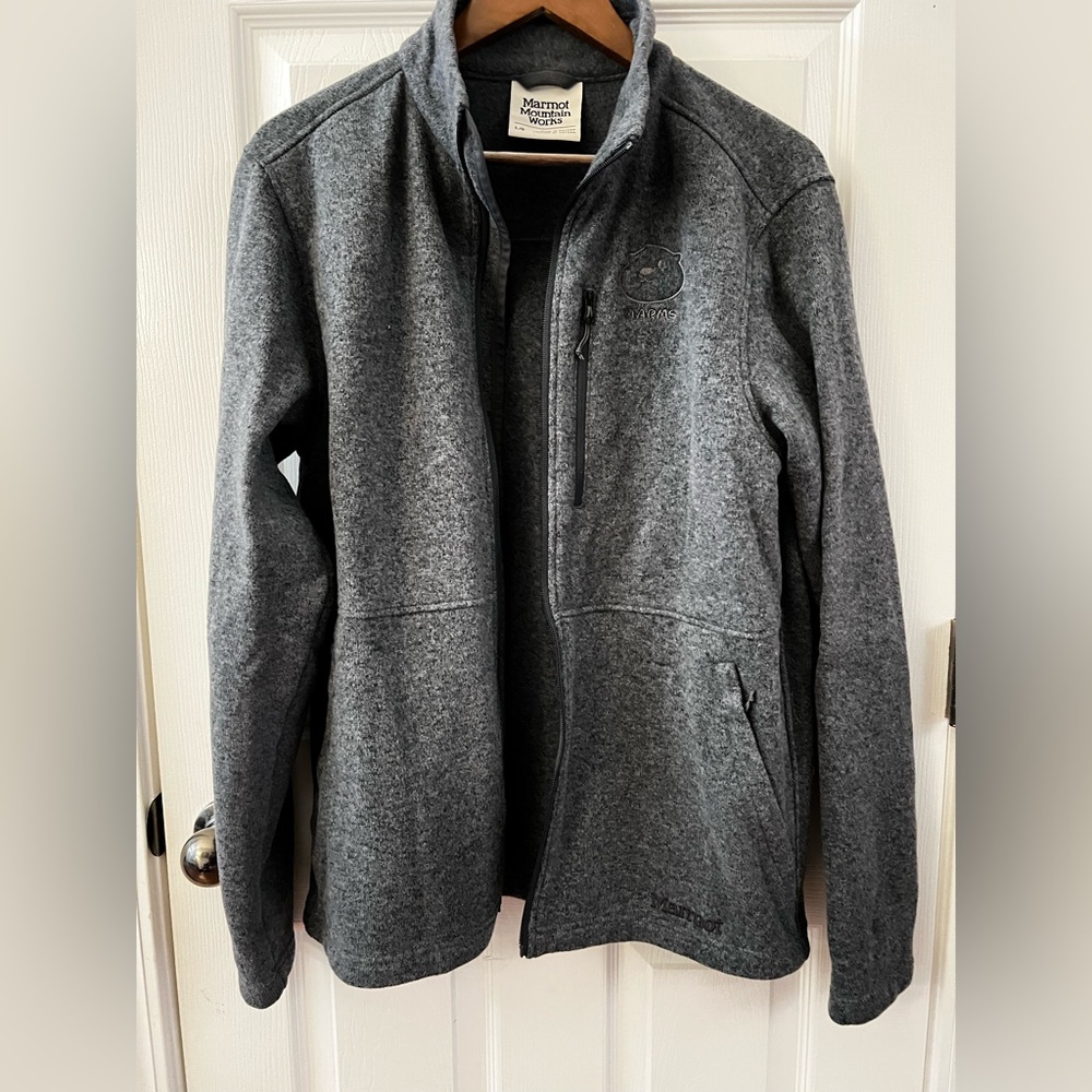 Men’s Marmot Gray Full-Zip Fleece Jacket size Large